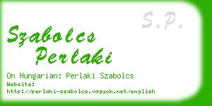 szabolcs perlaki business card